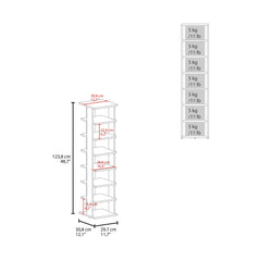 Odesto 48.7" Tall 8-Tier Vertical Shoe Rack, Narrow Shoe Tower for 8 Pairs, Entryway, Living Room, Bedroom