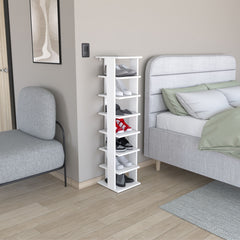 Odesto 48.7" Tall 8-Tier Vertical Shoe Rack, Narrow Shoe Tower for 8 Pairs, Entryway, Living Room, Bedroom