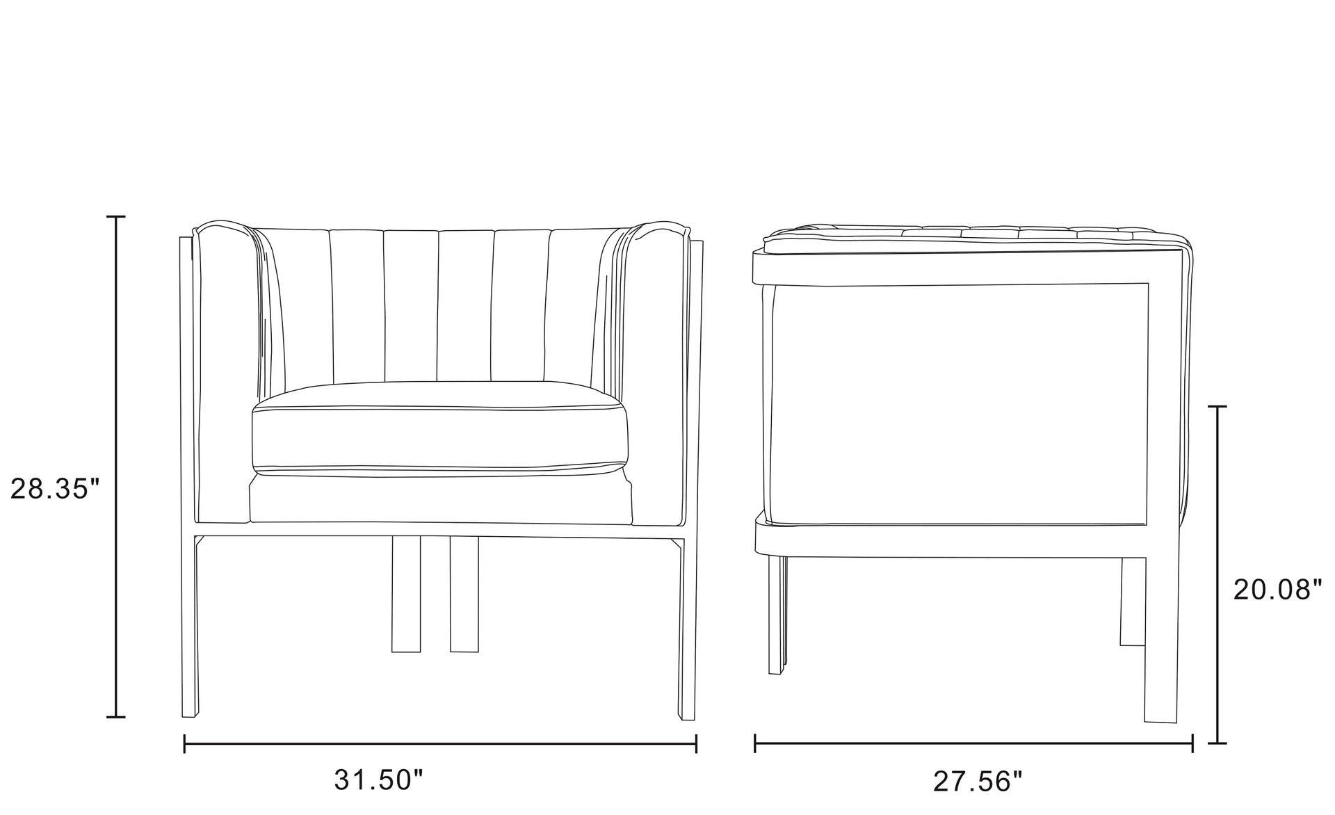 Lounge Chair in Forest Green