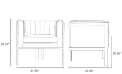 Lounge Chair in Forest Green