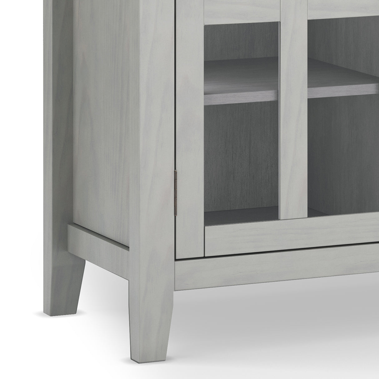 Artisan 53 inch Wide Solid Wood Tall TV Stand in Fog Grey For TVs up to 60 inches