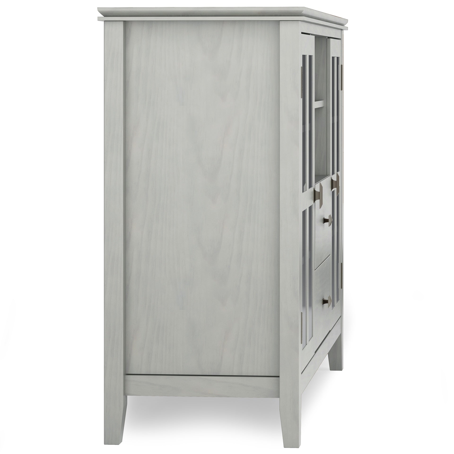 Artisan 53 inch Wide Solid Wood Tall TV Stand in Fog Grey For TVs up to 60 inches