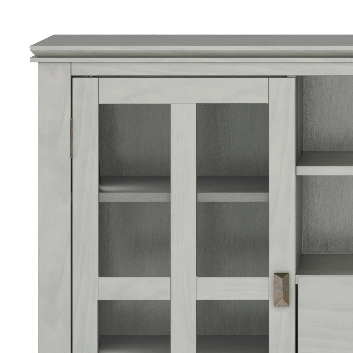 Artisan 53 inch Wide Solid Wood Tall TV Stand in Fog Grey For TVs up to 60 inches