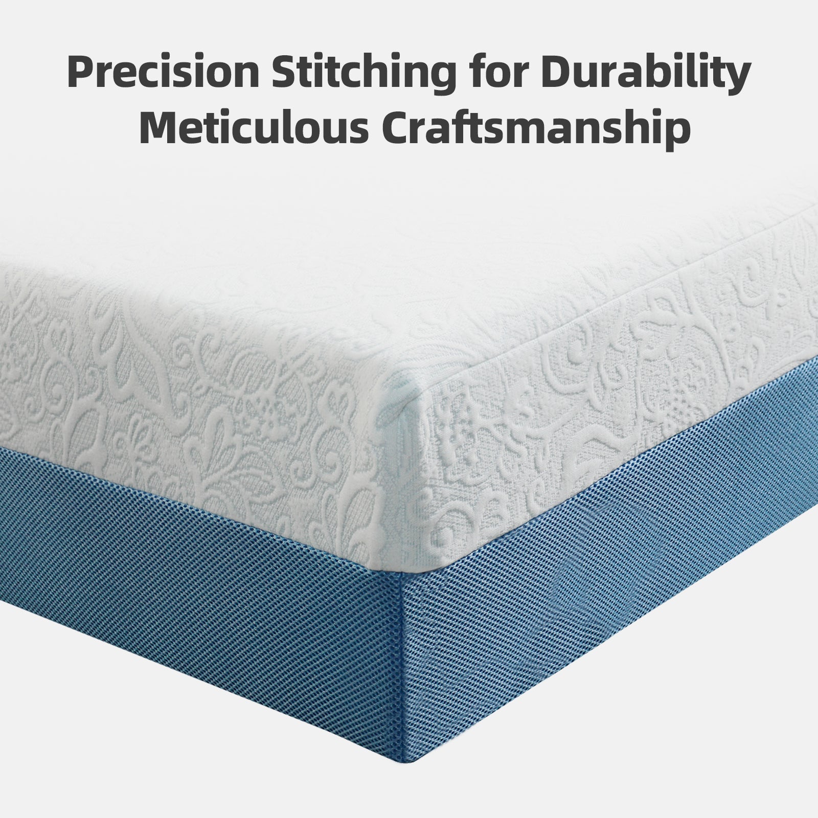 10-Inch King Mattress – Made in Japan Copper-Infused, Double-Perforated, 7-Zone, Adjustable Bed-Friendly, Blue-White Cover
