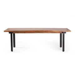Outdoor Carlisle Benches, Black + Country Brown