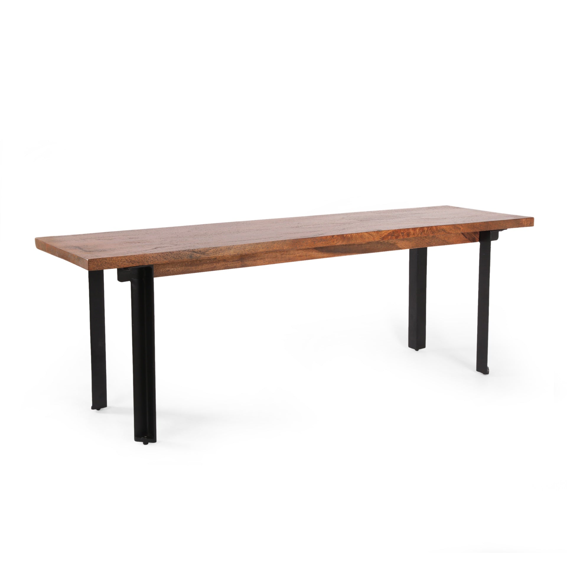 Outdoor Carlisle Benches, Black + Country Brown