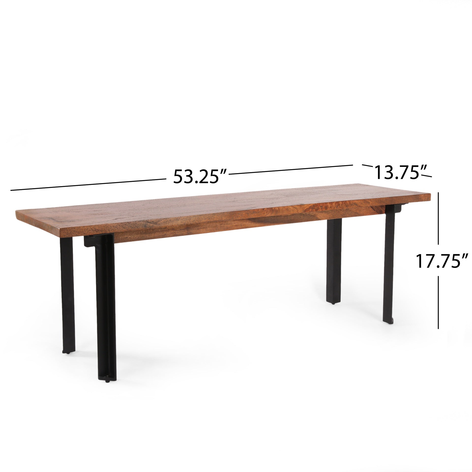 Outdoor Carlisle Benches, Black + Country Brown