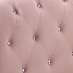 Adkins Pink Velvet Daybed W/Trundle (Twin)
