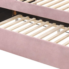 Adkins Pink Velvet Daybed W/Trundle (Twin)