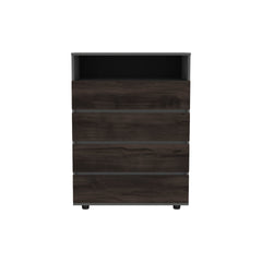 Alpine 4-Drawer Dresser With Spacious Storage And Modern Handles, Matt Grey