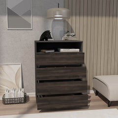 Alpine 4-Drawer Dresser With Spacious Storage And Modern Handles, Matt Grey