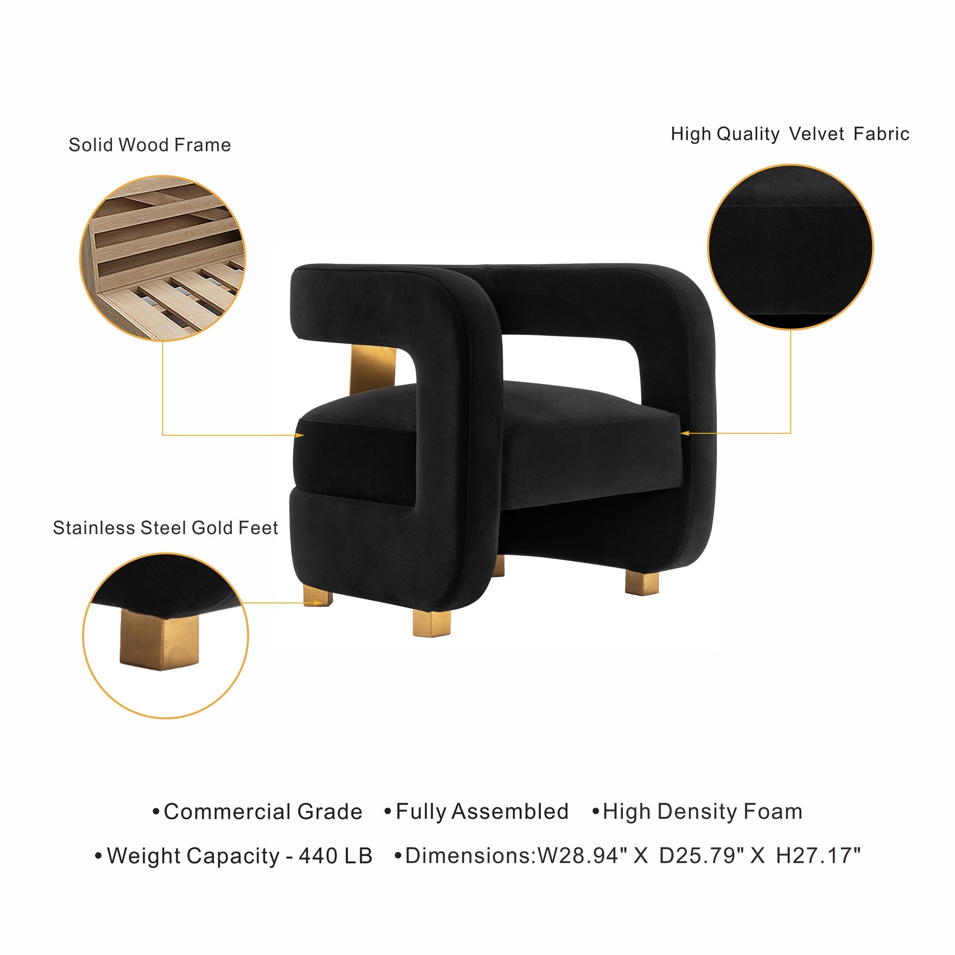 Lounge Chair in Black
