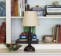 Slant Empire Hardback Lampshade with Bulb Clip, Beige
