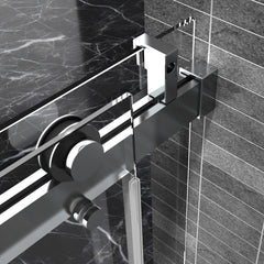 Top Rail Only, Stainless Steel Top Track with Buffer for Shower Door, 24D01P02-60CHX