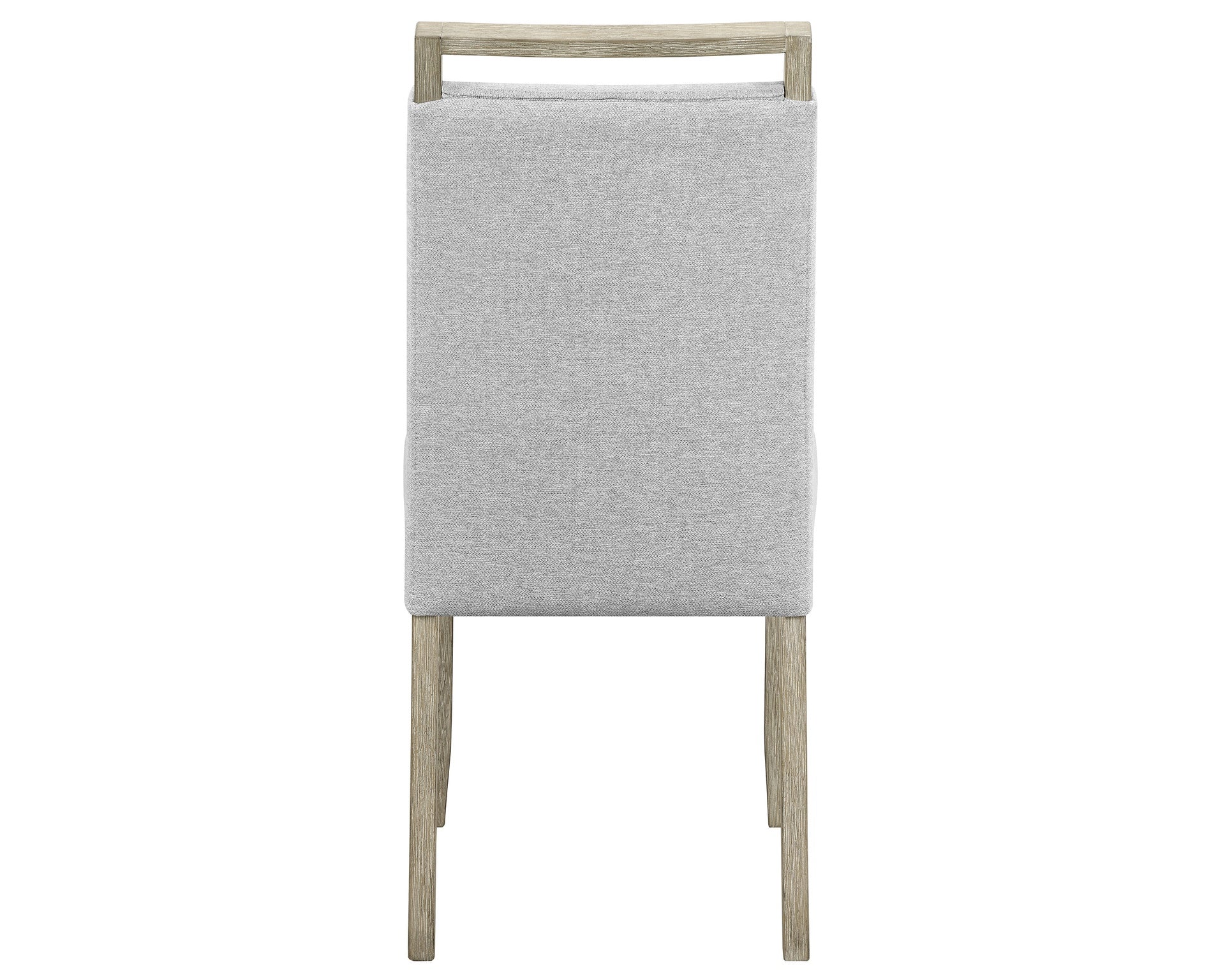 Contemporary Full Back Upholstered Dining Side Chair 2pc Set Gray Standard Height Dining Room Wooden Furniture