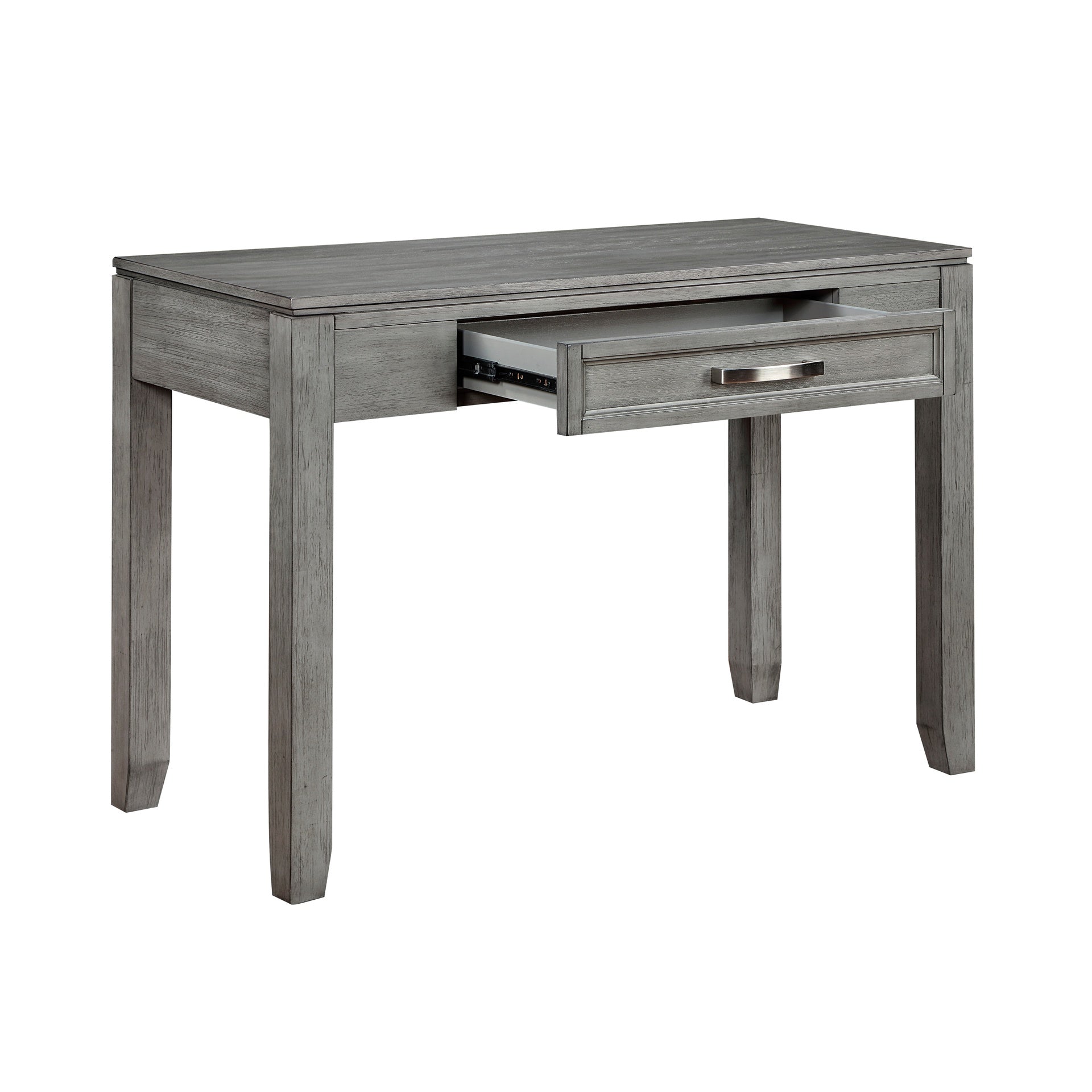 Gray Finish Writing Desk with Drawer Wooden Furniture 1pc