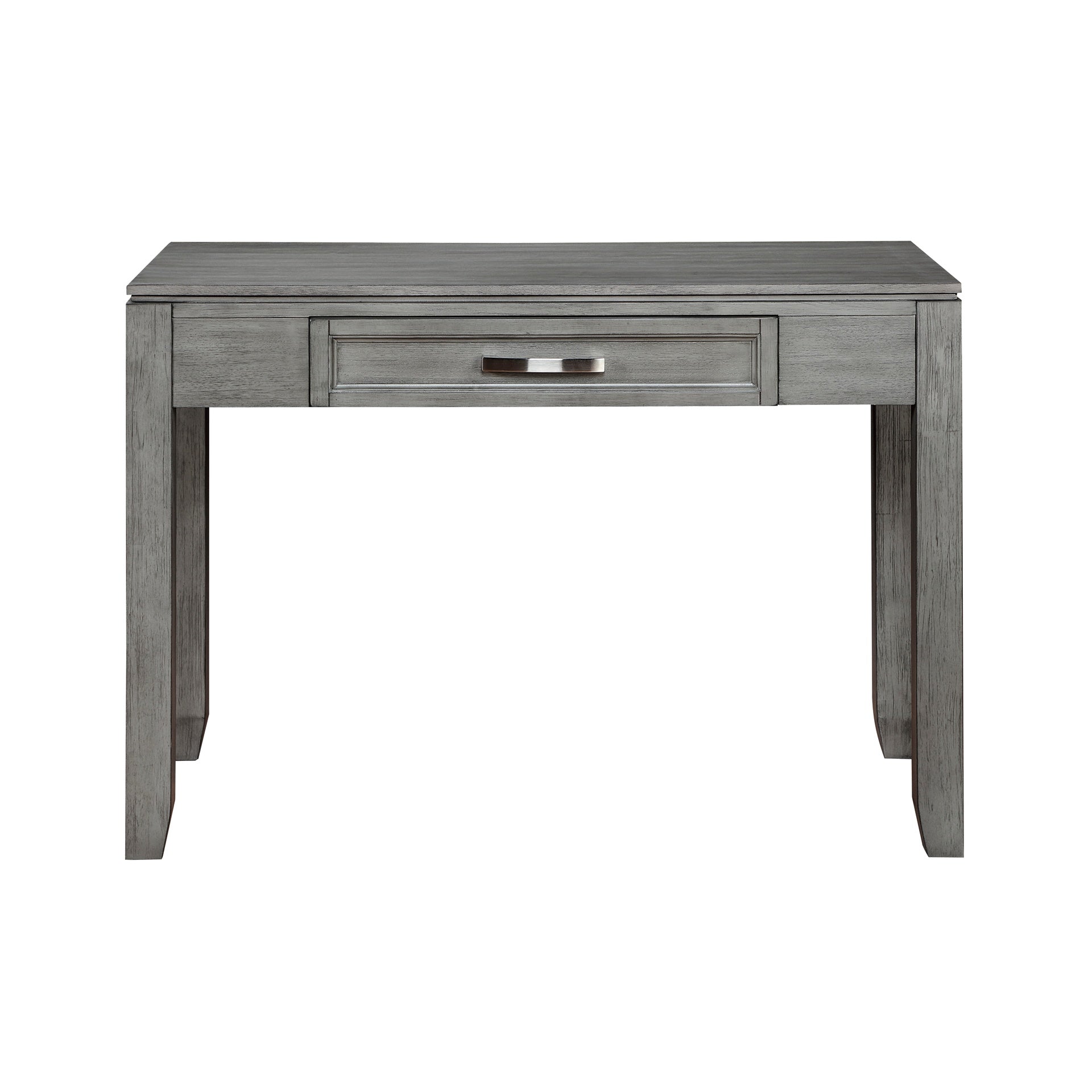 Gray Finish Writing Desk with Drawer Wooden Furniture 1pc