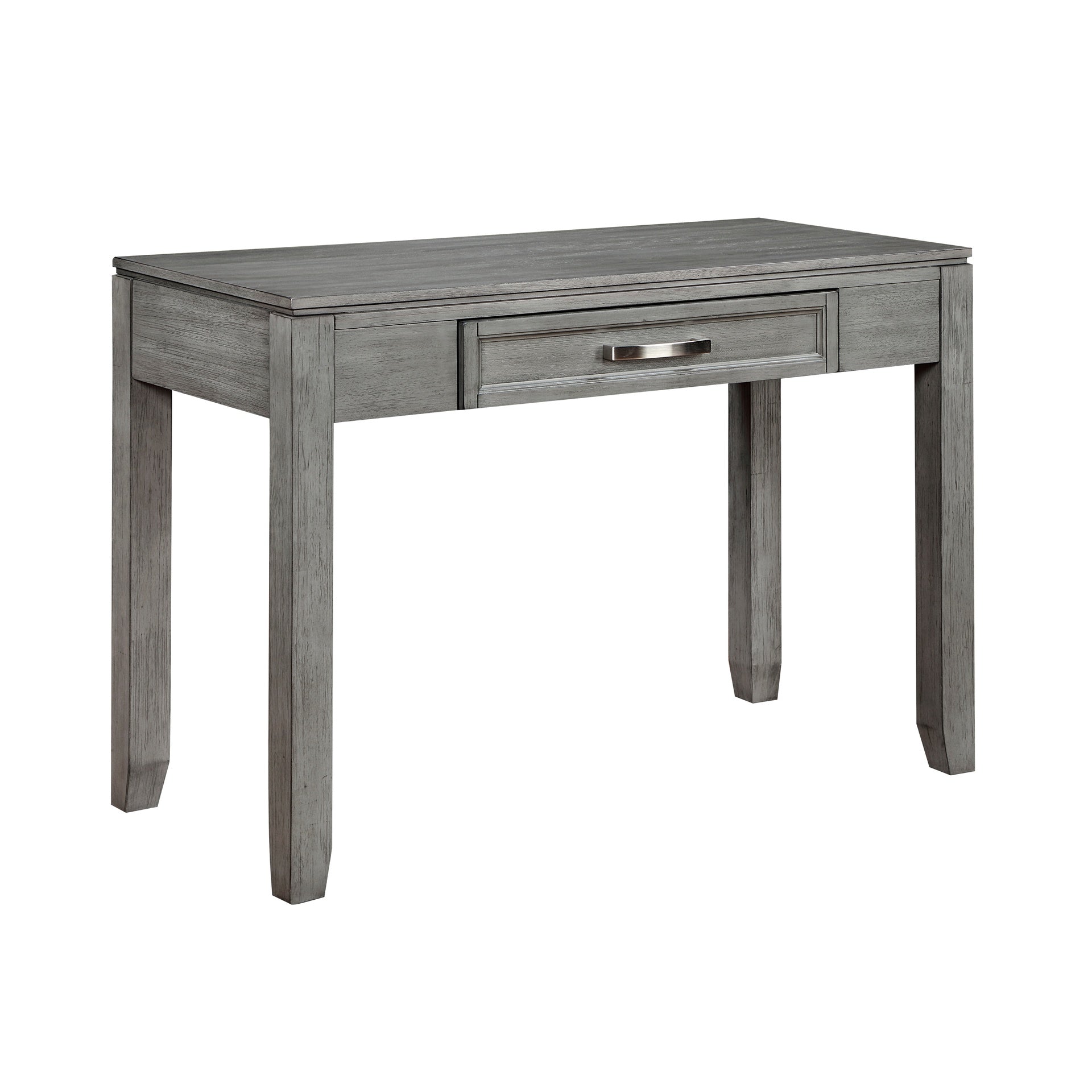 Gray Finish Writing Desk with Drawer Wooden Furniture 1pc