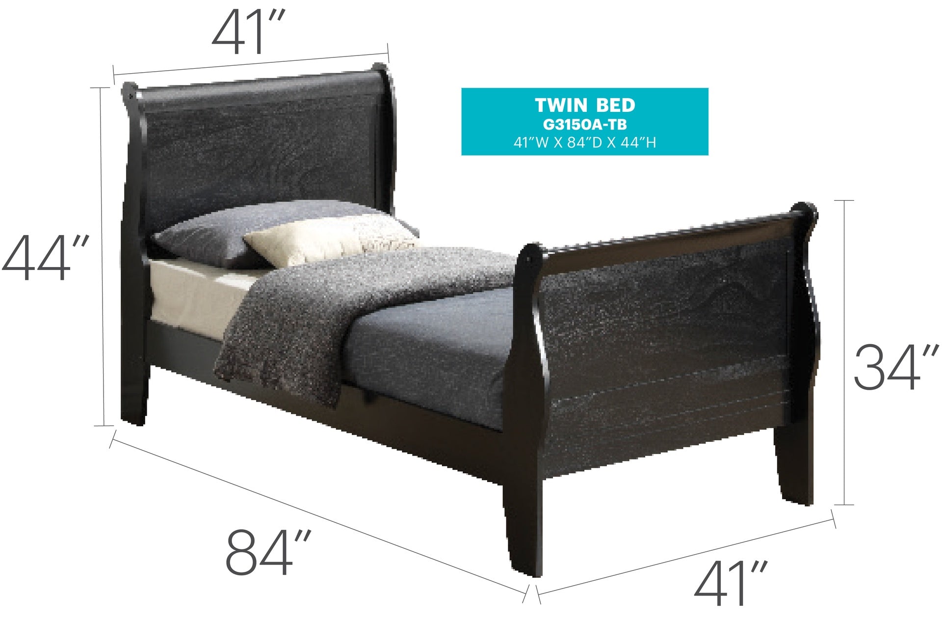 Elegant Black Twin Bed For Timeless Bedrooms
