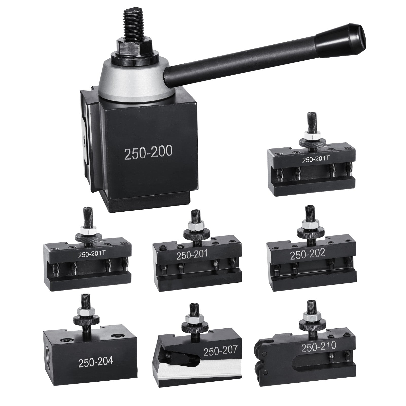Quick Change Tool Post Set 8 Pcs Lathe Tool Holders for 10"-15" Mini Lathe Swing
