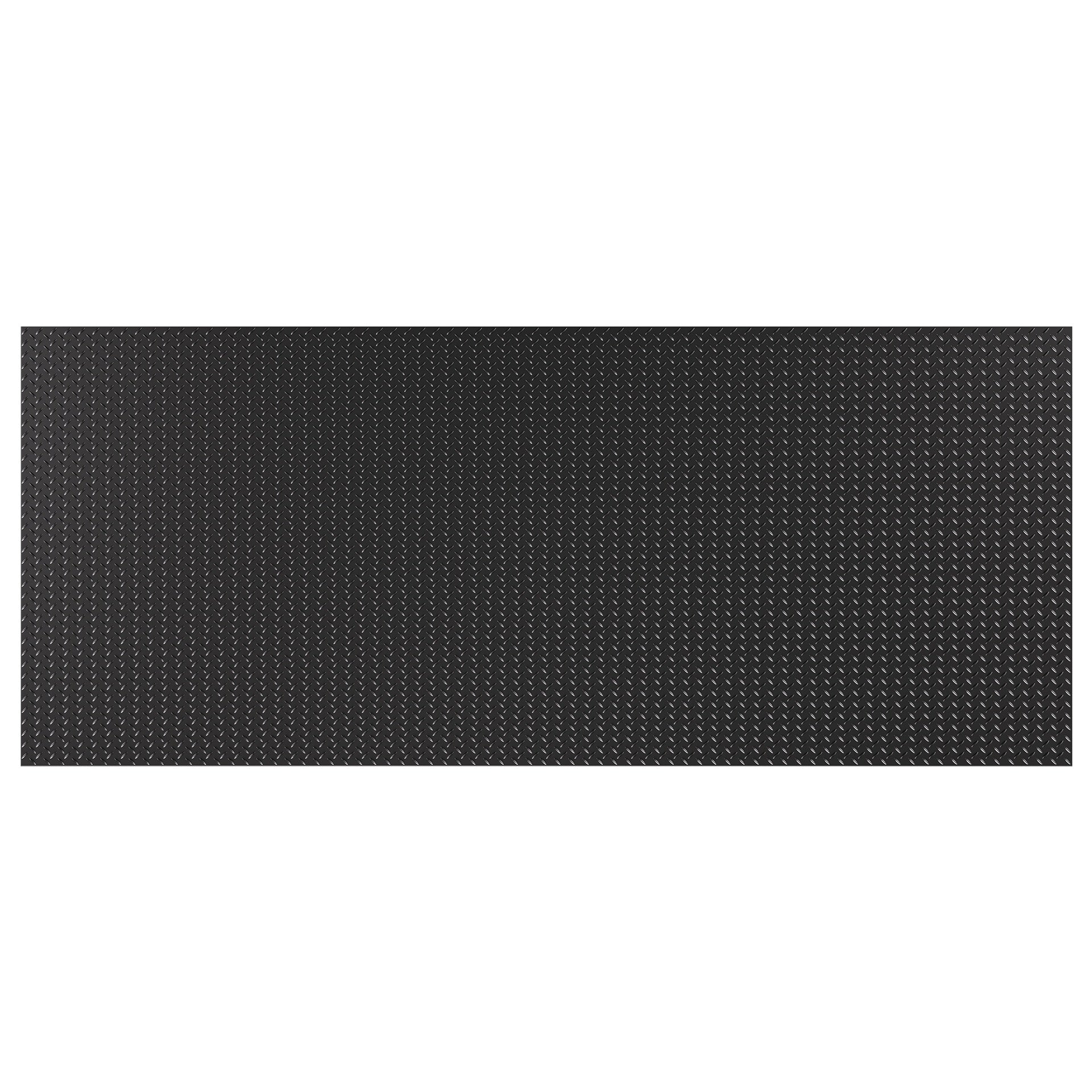 Thickened Diamond 4 ft. x 10 ft. Black PVC Garage Flooring Rolls(40 sq. ft.)