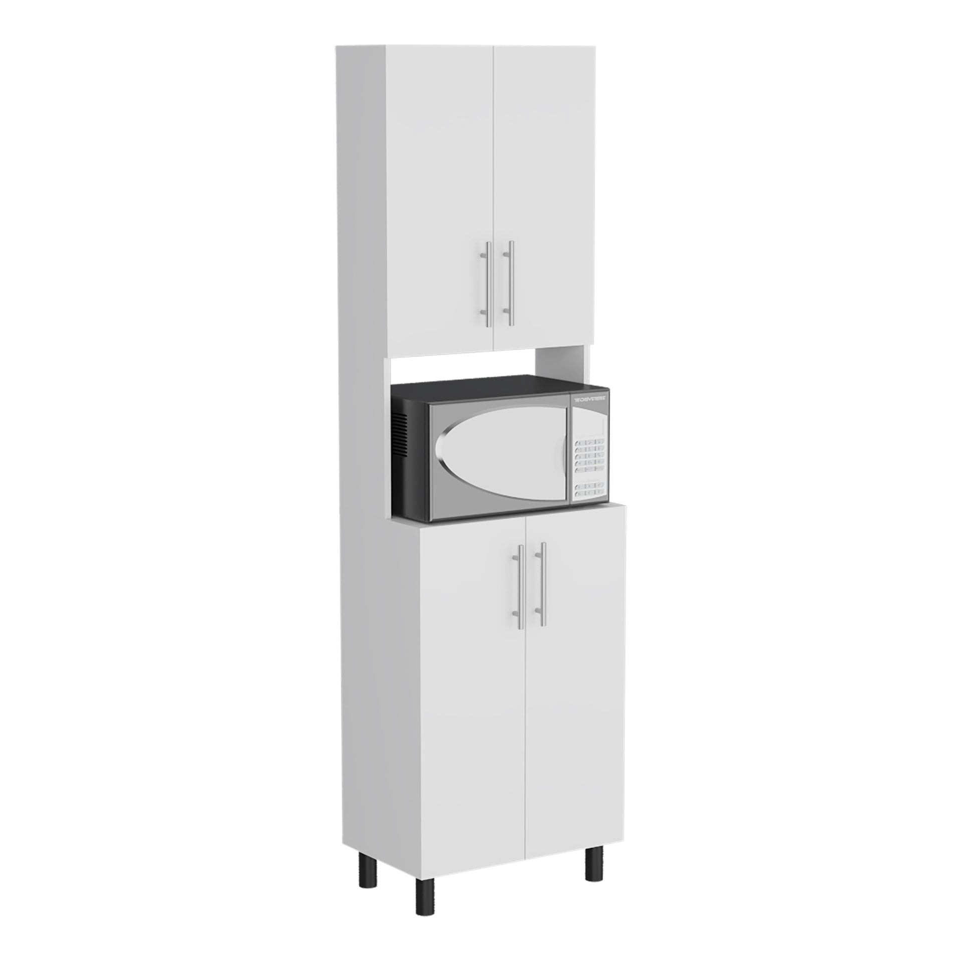 Kitchen Pantry, 4 Doors, 4 Shelves