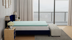 Omne Sleep Plush 3 Inch Full Memory Foam Cooling Mattress Topper