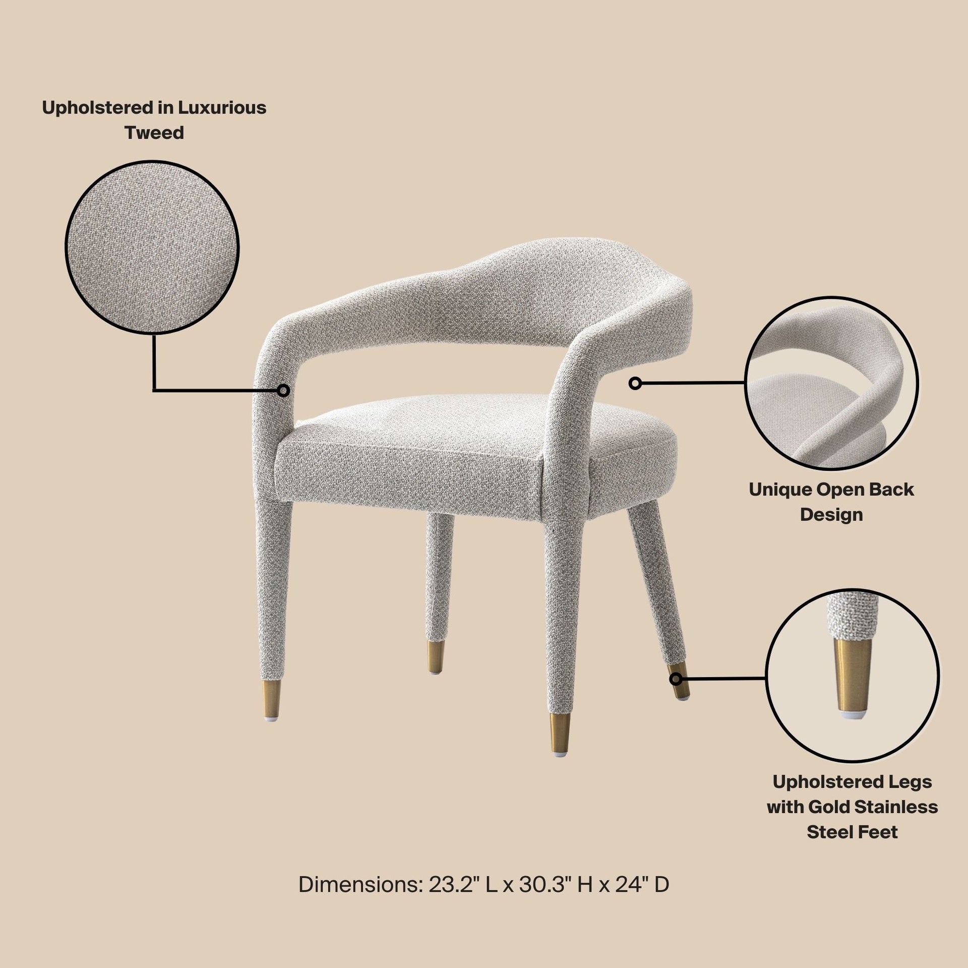Armchair in Silver Lining