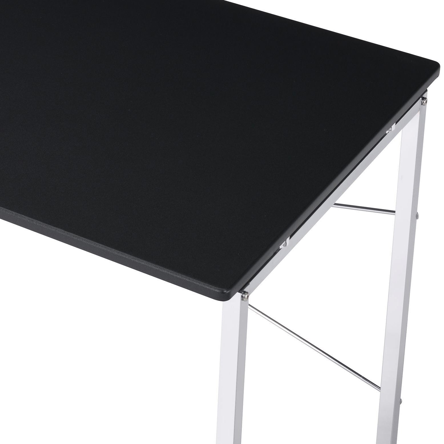 Black and Chrome Vanity Desk