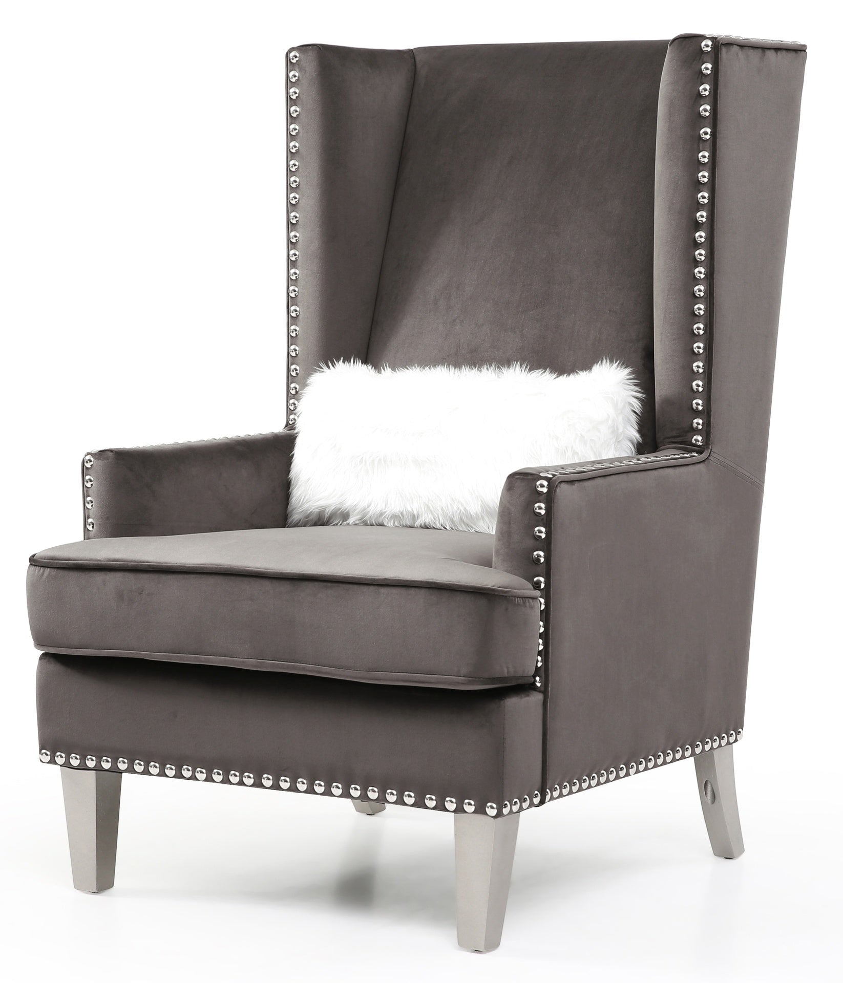 Elegant Dark Gray Traditional Armchair