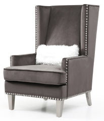 Elegant Dark Gray Traditional Armchair