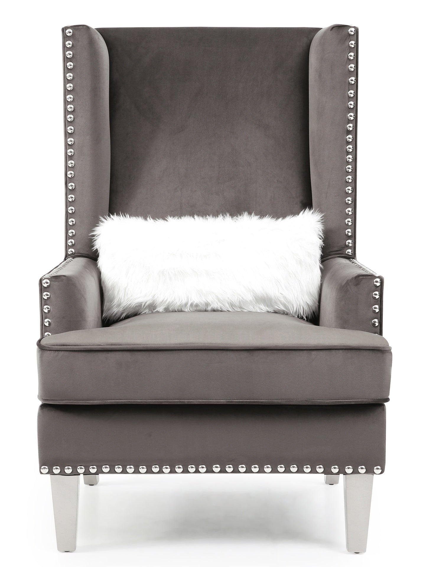 Elegant Dark Gray Traditional Armchair