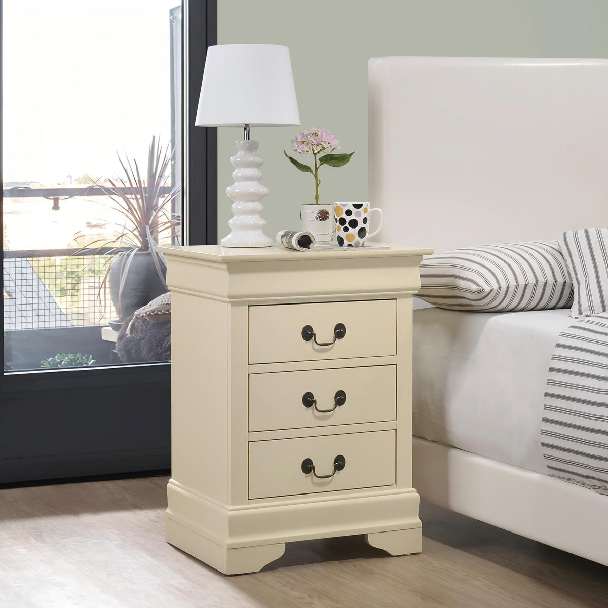 Traditional Beige Nightstand For Any Bedroom
