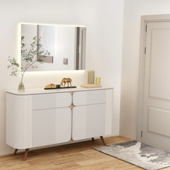 36" x 28" LED Bathroom Mirror Bright Backlight, 5 Mins Defog, Full HD Reflected Wall Mounted Vanity Mirror, 3 Colors Stepless Dimmable, CRI90+, Memory Function, Anti-Fog
