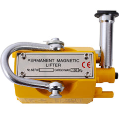 Permanent Magnetic Lifting with Release, 220 lbs/100kg Heavy Duty Magnet, 2.5 Safety Factor, Neodymium & Steel for Hoist, Shop Crane, Block, Board Lifting Plate Steel