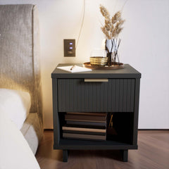 Nightstand in Charcoal Gray