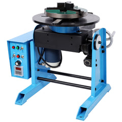66LBS / 30KG Rotary Welding Positioner Turntable Table, 0-90° Heavy Duty Welding Positioner Manual Tilt Welding Table, 110V,with 3-Jaw Lathe Chuck & Welding Torch Stand Holder