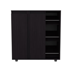 Houck Shoe Rack with 3 Side Tiers, Compact Storage for Shoes, Boots, and Accessories Organizer