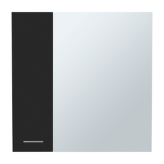 Medicine Cabinet Prague, Four Internal Shelves, Single Door, Black Wengue Finish