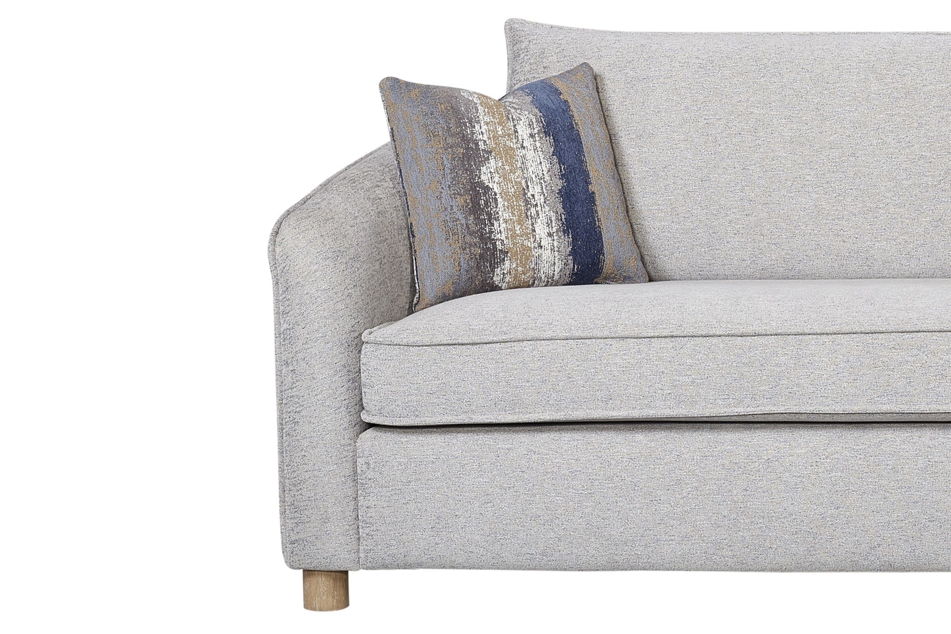 Sofa in Sand Fabric - 2 Down Pillows