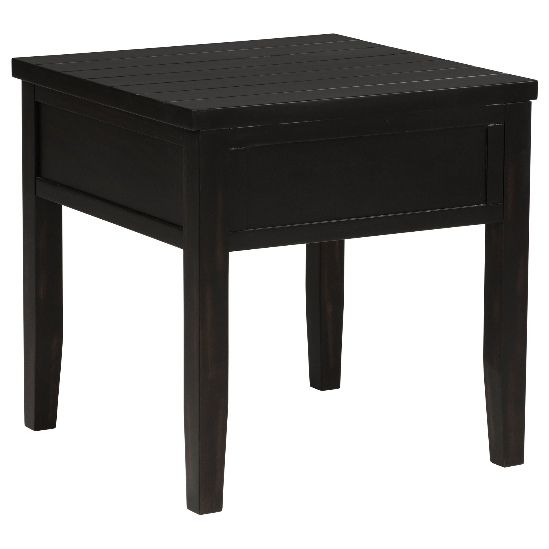 Sutter Distressed Java 1-drawer Square End Table