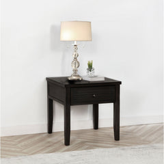 Sutter Distressed Java 1-drawer Square End Table