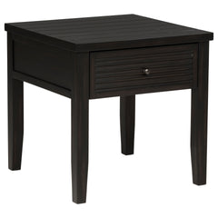 Sutter Distressed Java 1-drawer Square End Table
