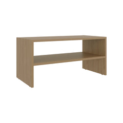 Natural Oak 2-Shelf Shoe Rack with Low Horizontal Design