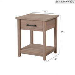 Sleek Contemporary Nightstand In Sandle Wood