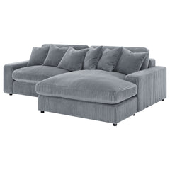 Marcus Fog Track Arms Reversible Sectional with Pillows