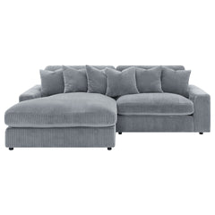 Marcus Fog Track Arms Reversible Sectional with Pillows
