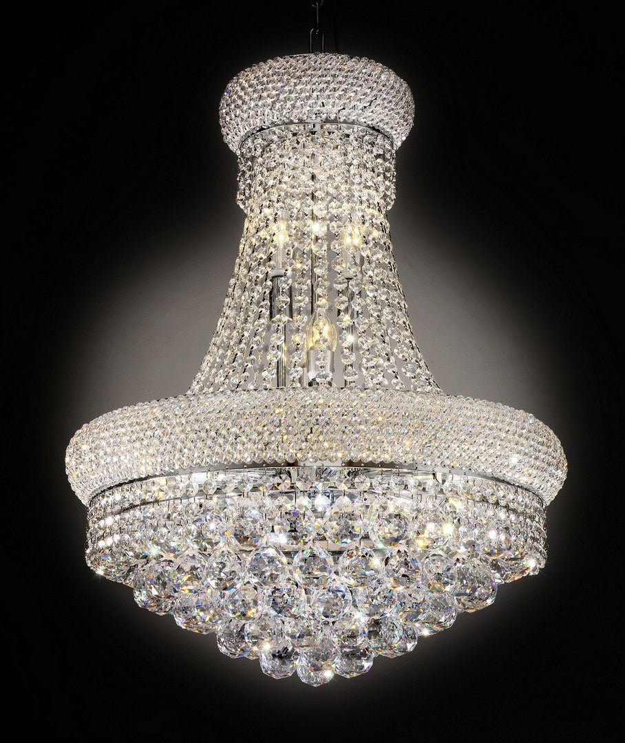 26" Tall Ceiling LED Lamp "Adagio Empire" with Crystal Accents