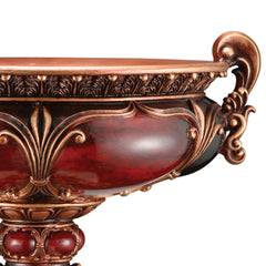 10" Tall Polyresin Decorative Fruit Bowl, Victorian Style