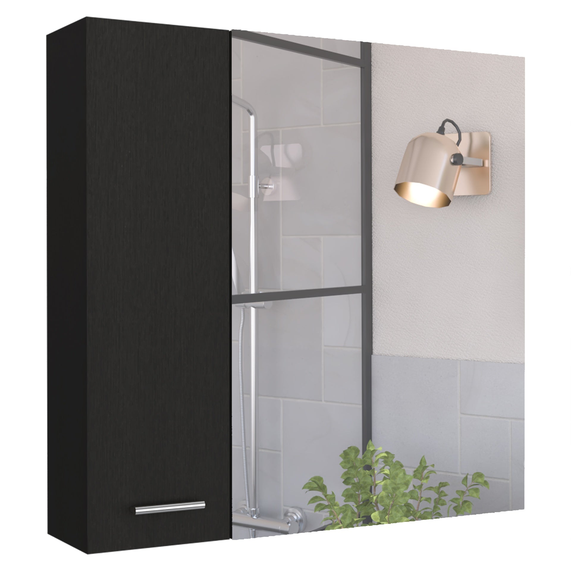 Kenya Medicine Cabinet, Mirror, Double Door, Four Interior Shelves